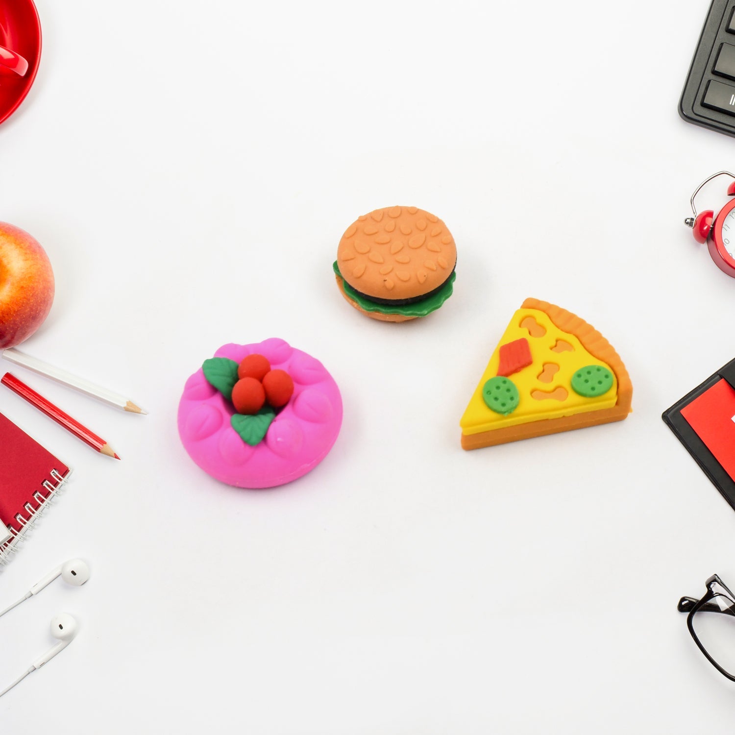 3D Food Shape Fancy & Stylish Colorful Erasers, Mini Eraser Creative Cute Novelty Eraser for Children Eraser Set for Return Gift, Birthday Party, School Prize(5 Pcs Set) 3D Food Shape Fancy & Stylish Colorful Erasers, Mini Eraser Creative Cute Novelty Eraser for Children Eraser Set for Return Gift, Birthday Party, School Prize(5 Pcs Set)